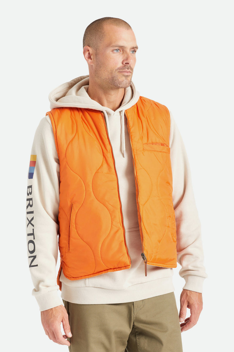 Men's Abraham Reversible Vest - Burnt Orange