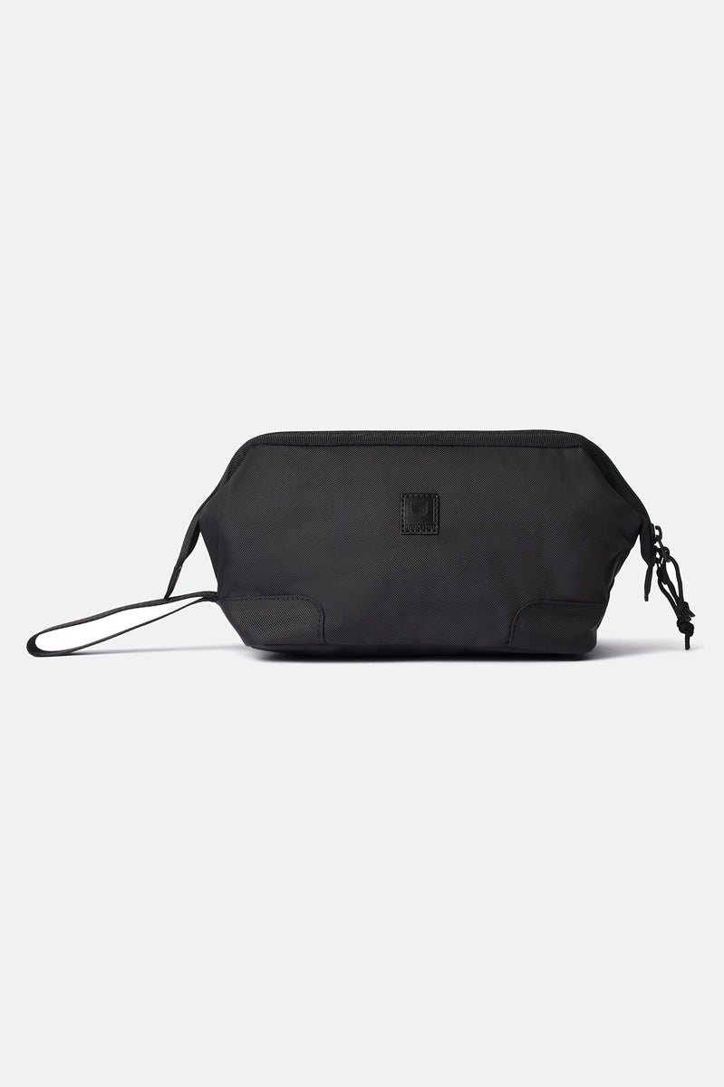 OVAL TECHNICAL FABRIC TOILETRY BAG - Black