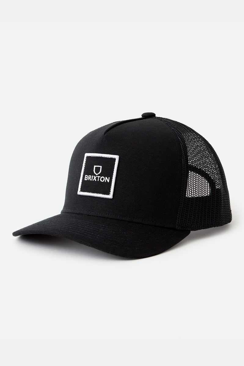 Unisex Alpha Block Crossover Curved MP Mesh Cap - Black – Brixton