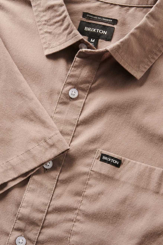 
       Brixton Charter Sol Wash S/S Woven Shirt - Cinder Grey Sol Wash
     