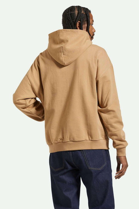 
       Men&#39;s Back Fit Image | Embroidered Heavyweight Oversized Hoodie - Tiger&#39;s Eye
     