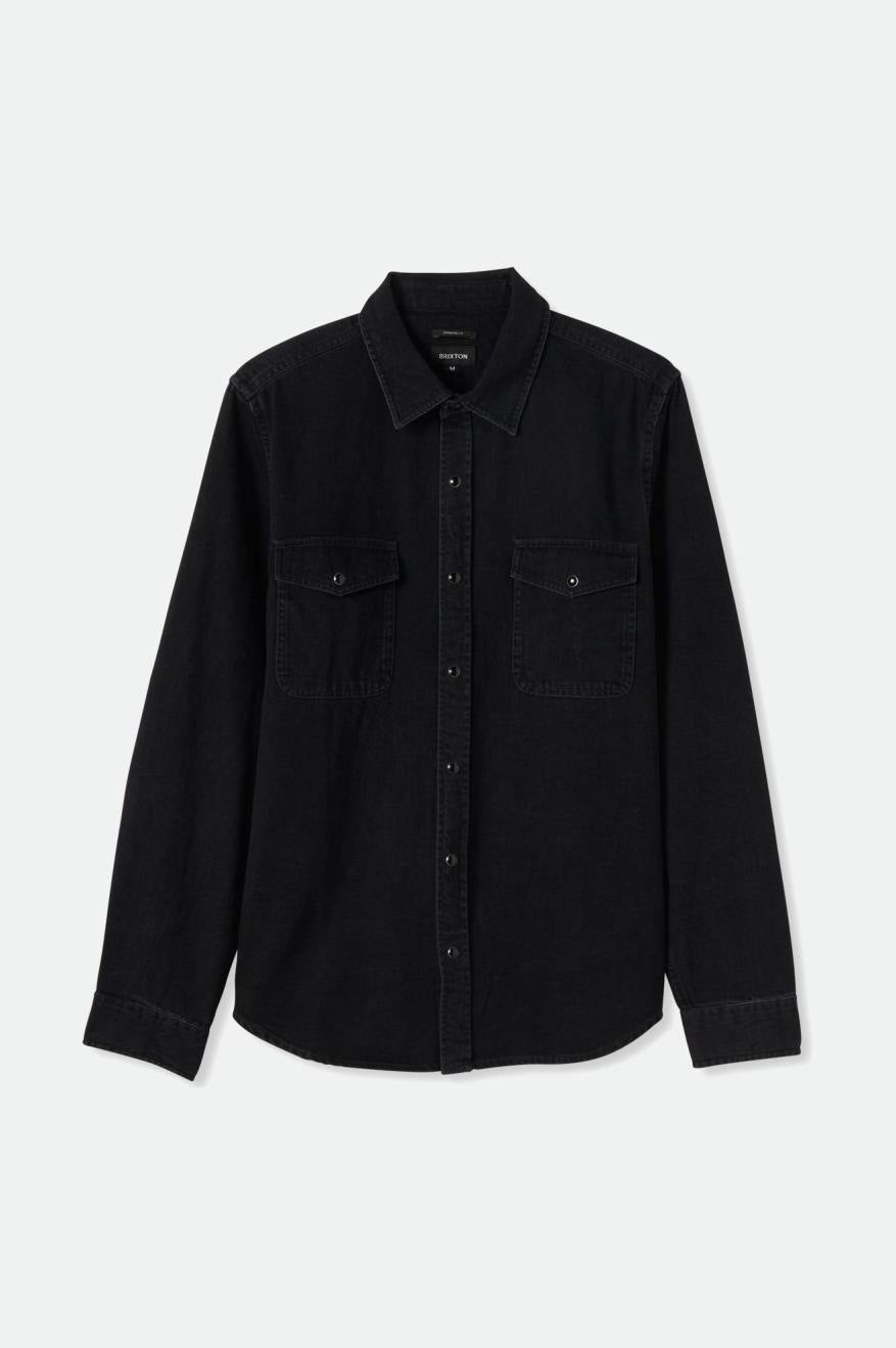 
       Brixton Wayne Stretch L/S Woven Shirt - Washed Black
     