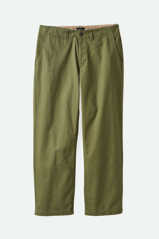 
       Brixton Men&#39;s Surplus Herringbone Relaxed Trouser Pant - Olive Surplus | Main
     