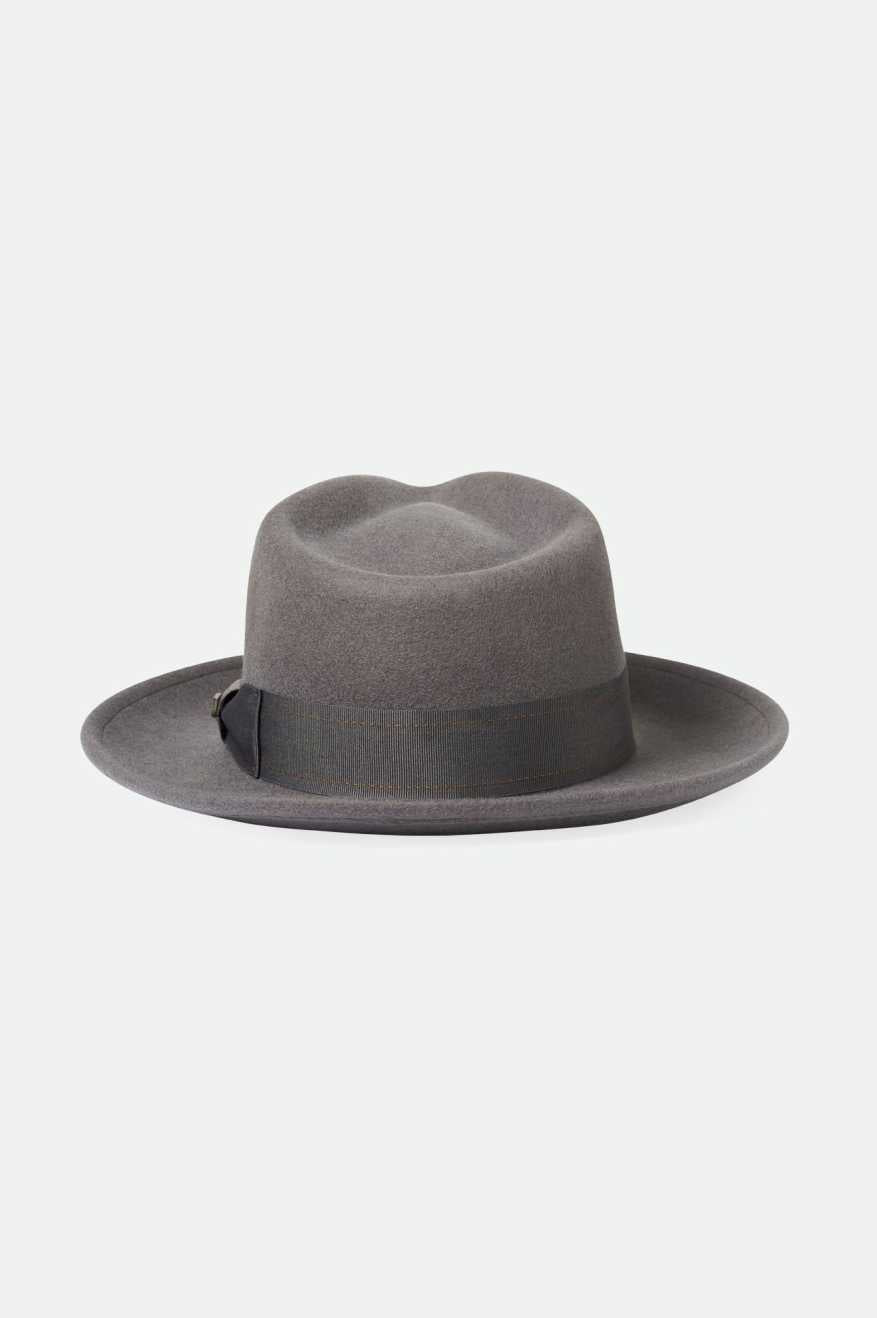 
       Brixton Swindle Convertabrim Fedora - Grey/Grey
     