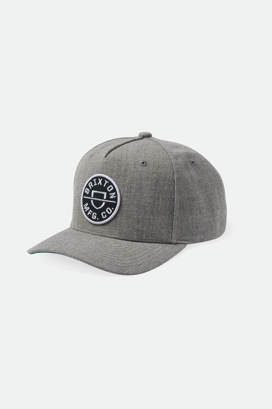 
       Brixton Crest MP Snapback - Dark Heather Grey/Kelly Green
     