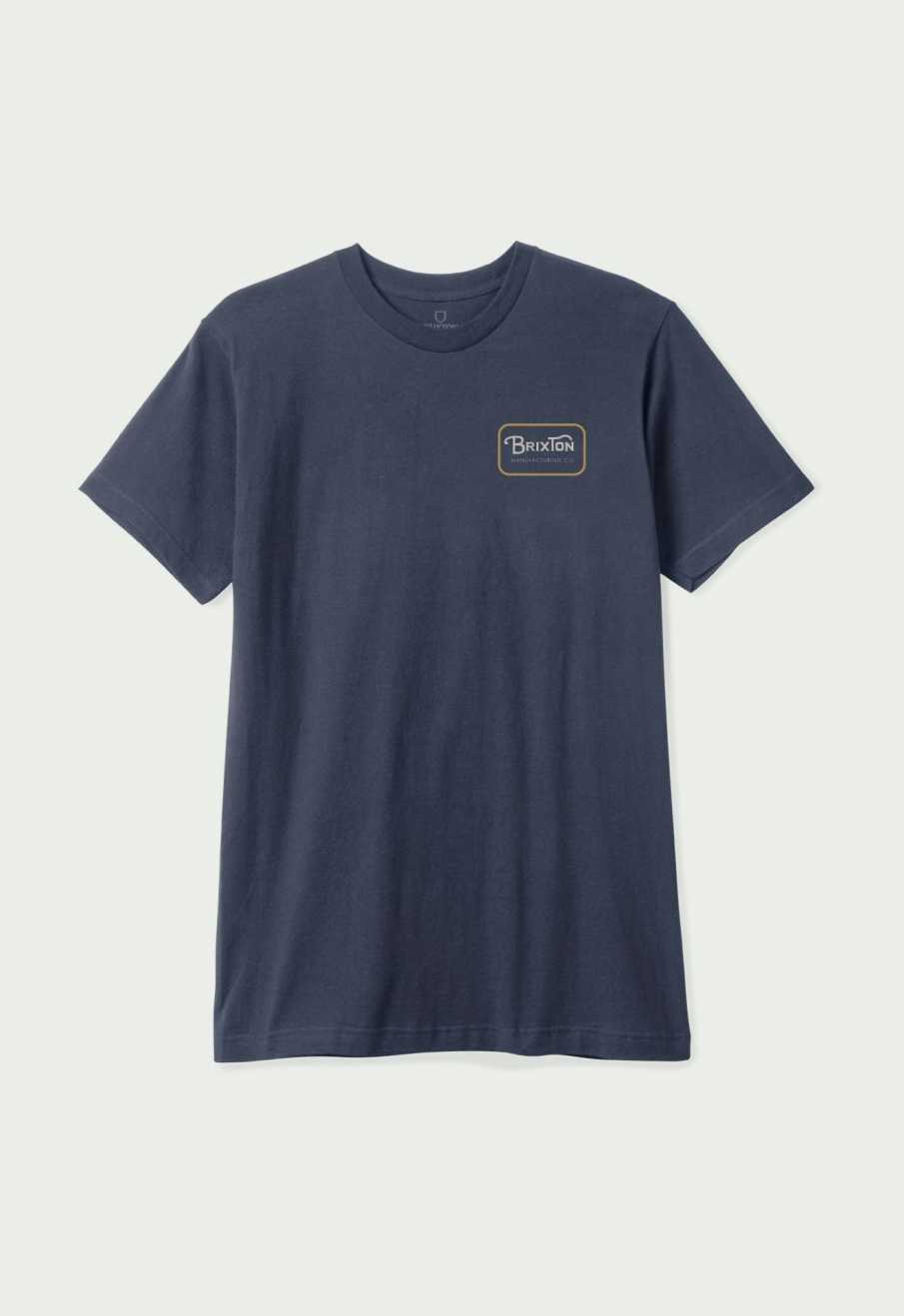 
       Brixton Grade S/S Standard T-Shirt - Washed Navy/Beige/Washed Copper
     