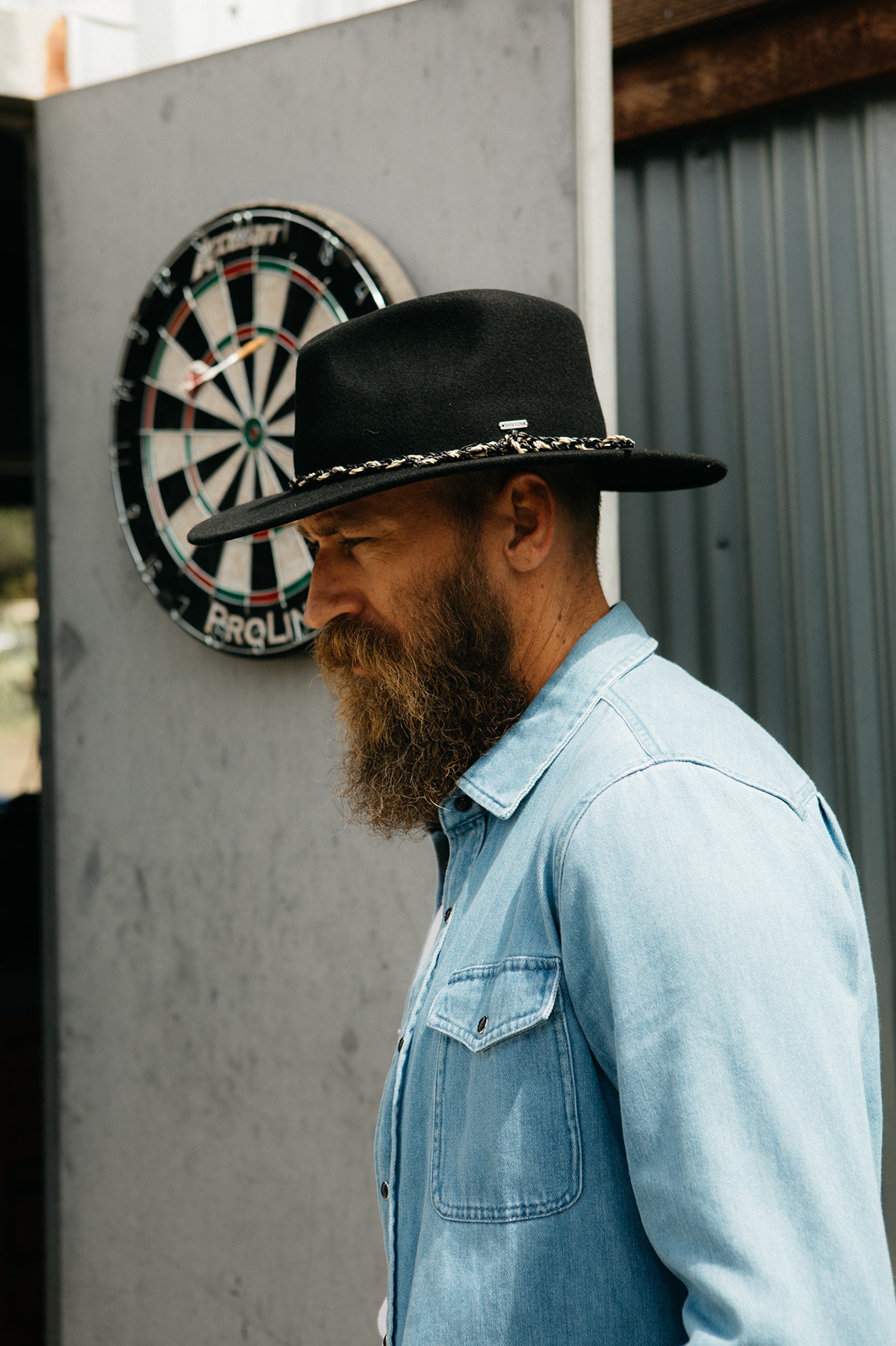 
       Brixton Messer Western Fedora - Black/Multi
     