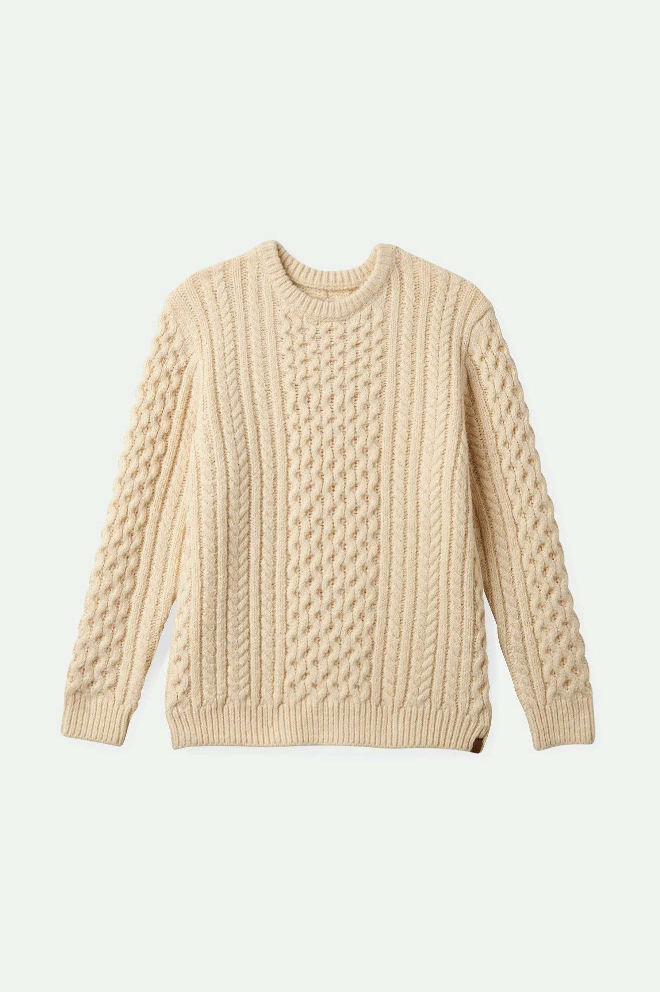 
       Brixton Unisex Classic Fisherman Cable Knit Sweater - Oatmeal | Main
     