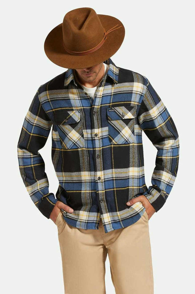 Brixton Unisex Hawkins Weather Guard Cowboy Hat - Coffee | Men's Front Fit