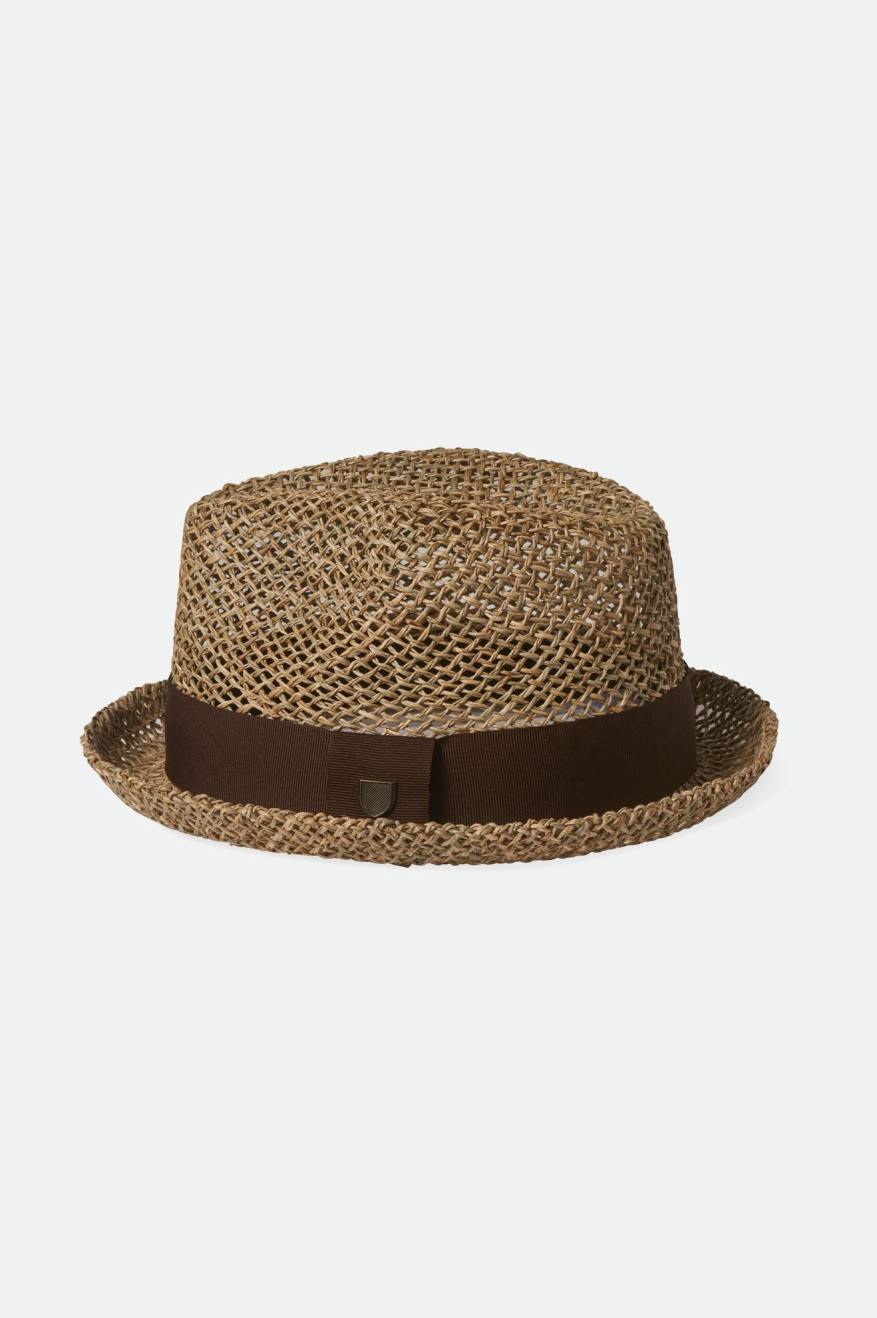 
       Brixton Castor Fedora - Tan/Brown Seagrass
     