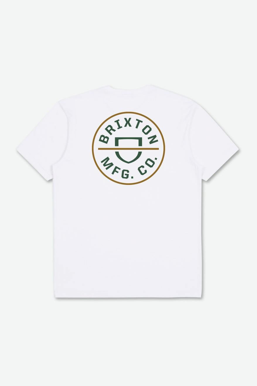 
       Brixton Crest II S/S Standard Tee - White/Pine Needle/Golden Brown
     