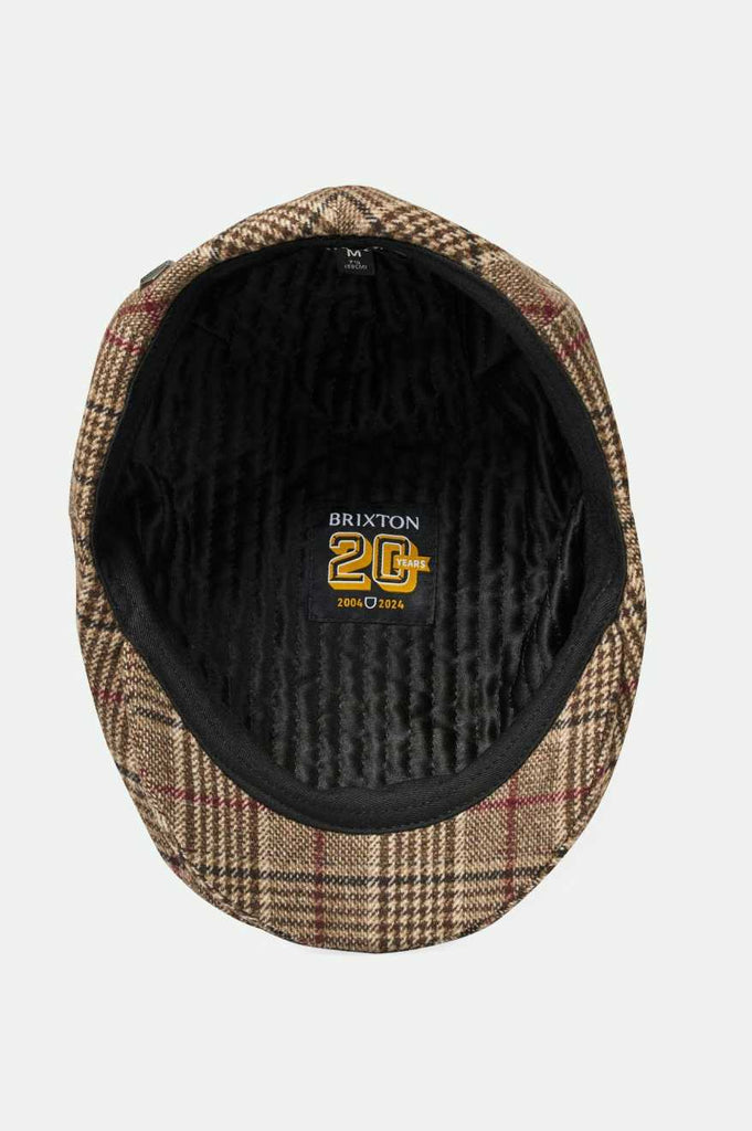 Brixton 20th Anniversary Hooligan Flat Cap - Brown Plaid