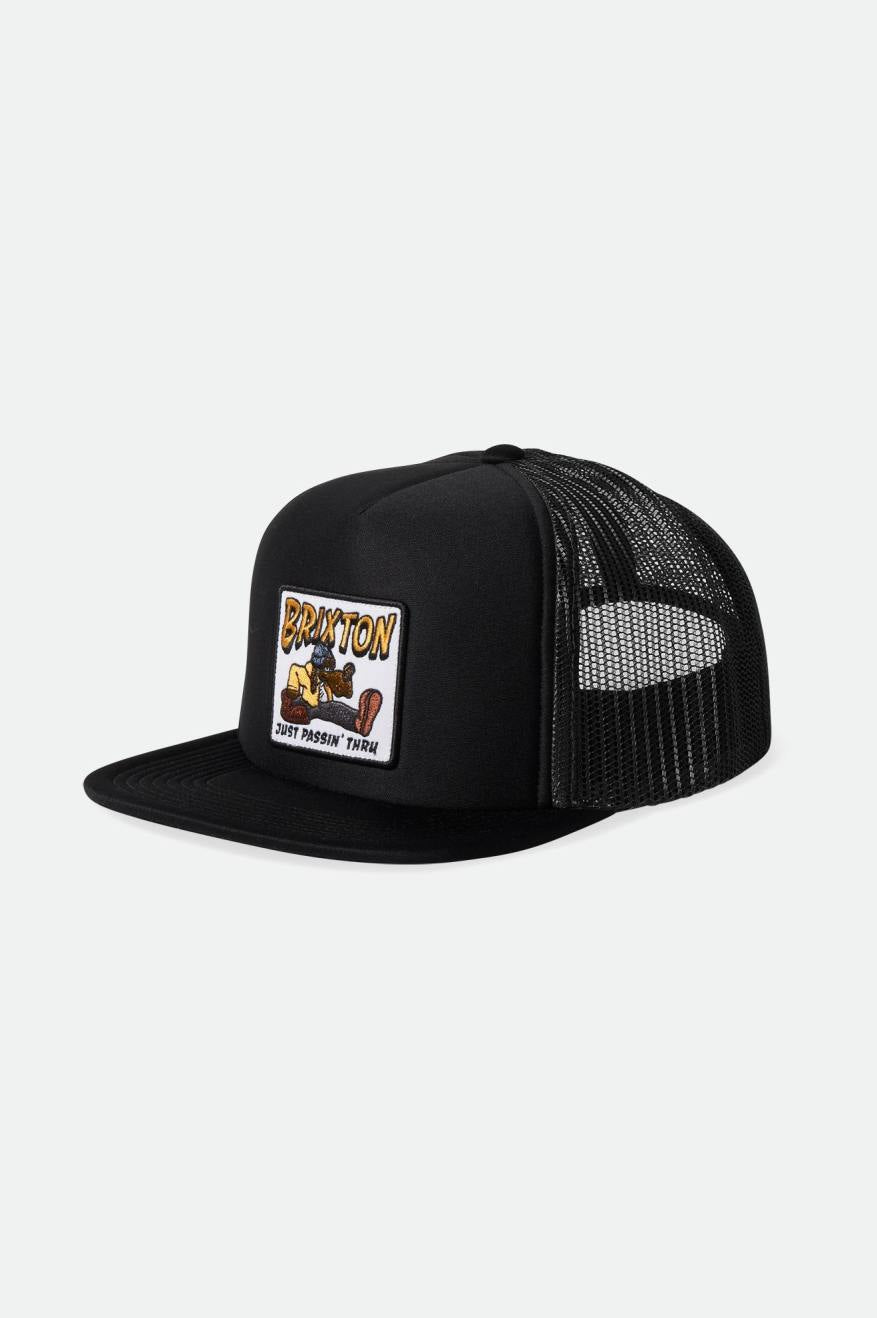 
       Brixton Passin&#39; Thru Netplus HP Snapback - Black
     