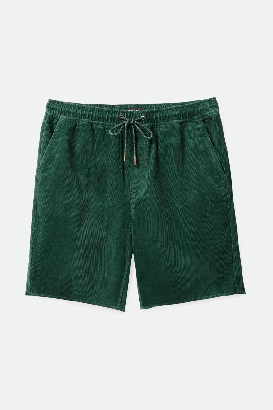 
       Brixton Madrid II Corduroy Short 5&quot; - Trekking Green Cord
     