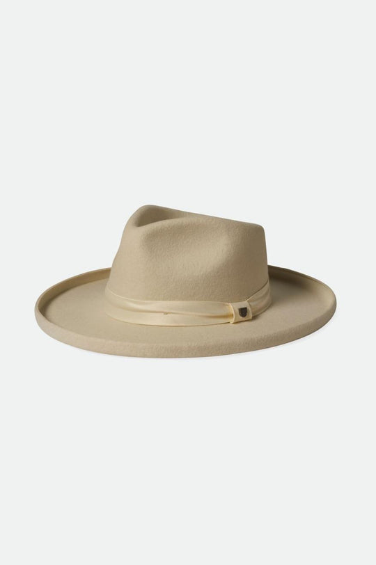 
       Brixton Victoria Felt Fedora - Off White/Off White Satin
     