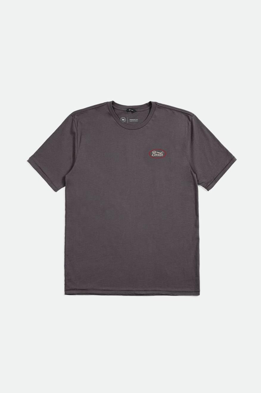 
       Brixton Parsons S/S Tailored Tee - Charcoal/Casa Red/Whitecap
     