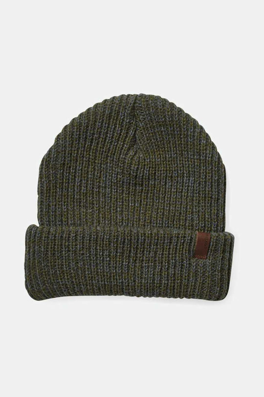 
       Brixton Men&#39;s Marled Chunky Beanie - Military Olive/Charcoal | Main
     