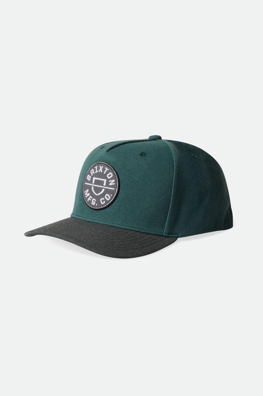 
       Brixton Crest C Netplus MP Snapback - Pine Needle/Heather Charcoal
     