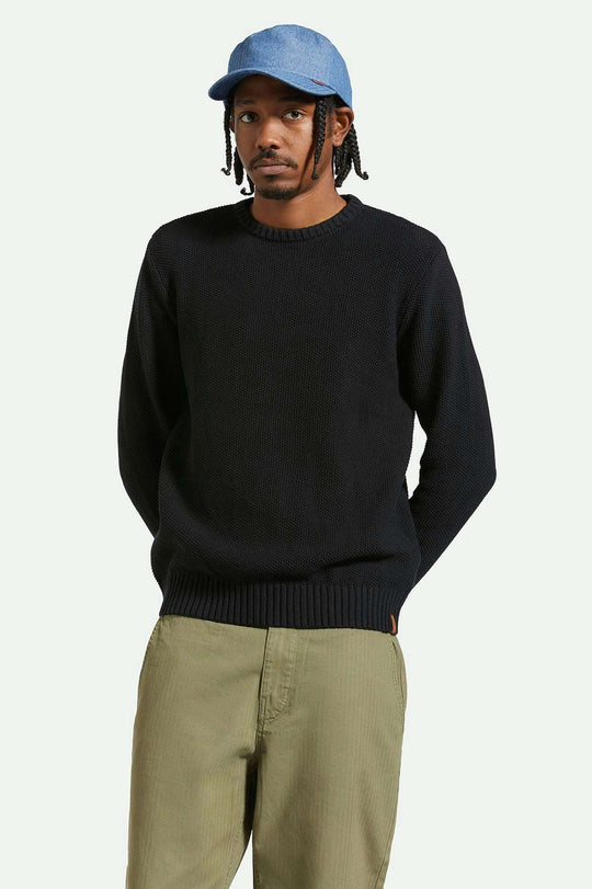 
       Men&#39;s Front Fit | Jacques Waffle Knit Sweater - Black
     