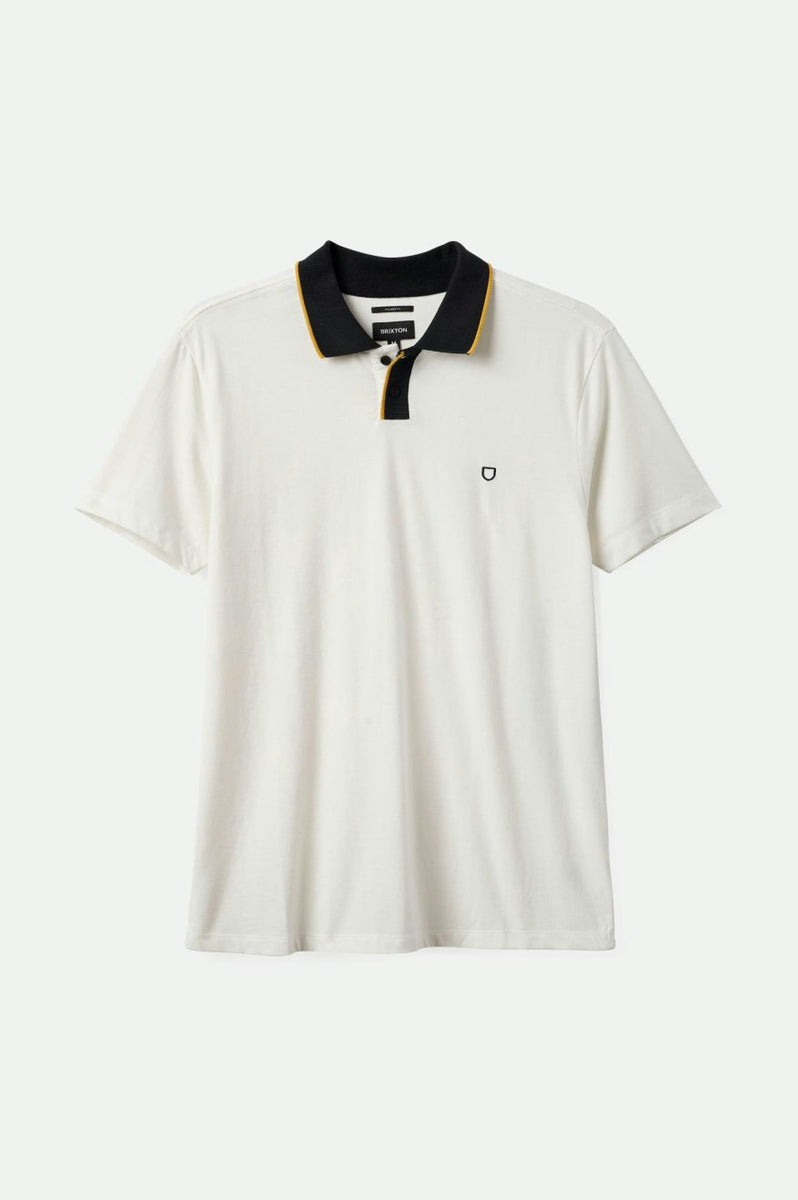 Men's Mod Flex S/S Polo in Off White/Black – Brixton