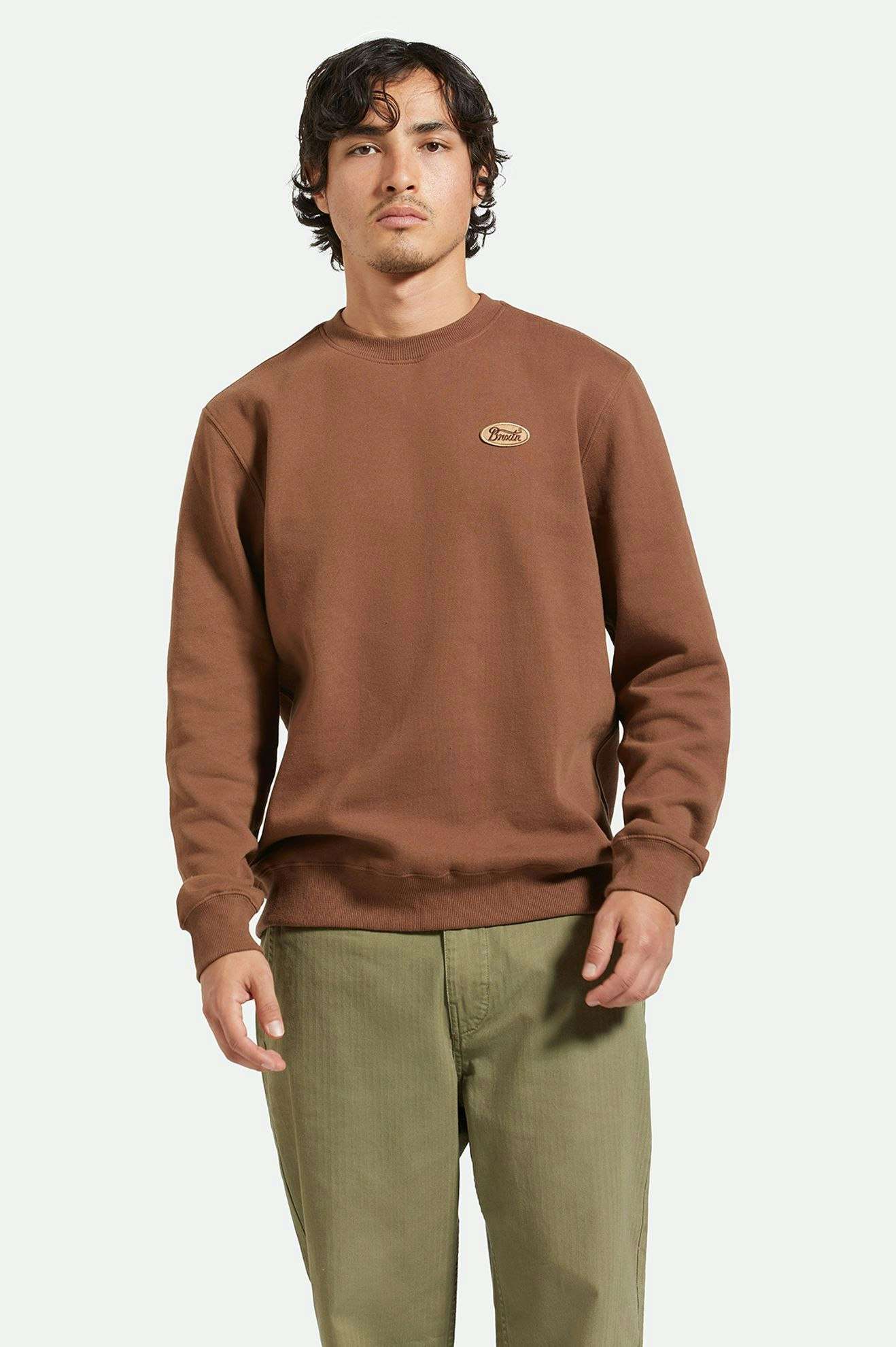 
       Men&#39;s Front Fit | Parsons Patch Crew - Pinecone Brown
     