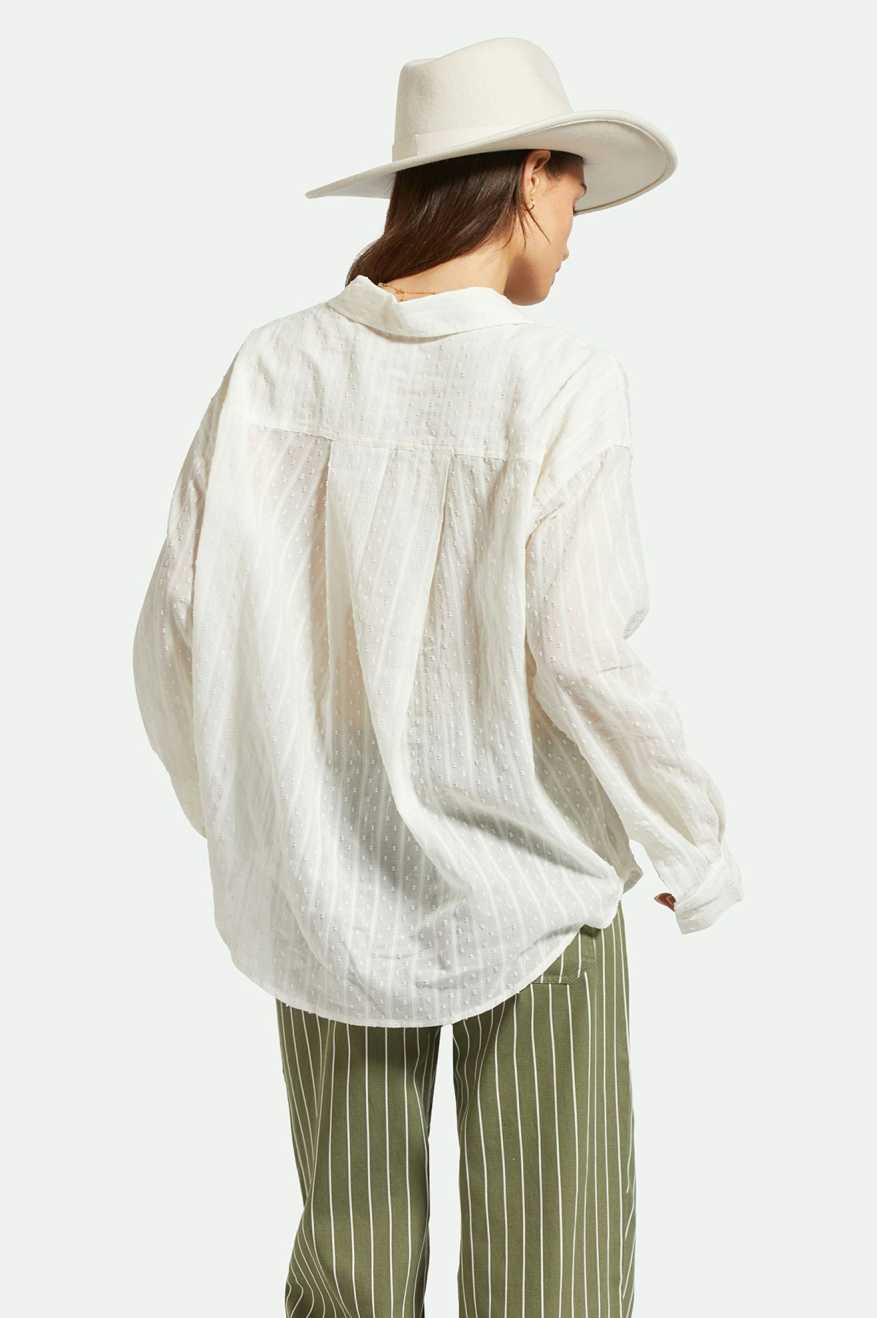 
       Back Fit Image | East Side L/S Boxy Woven Shirt - White
     