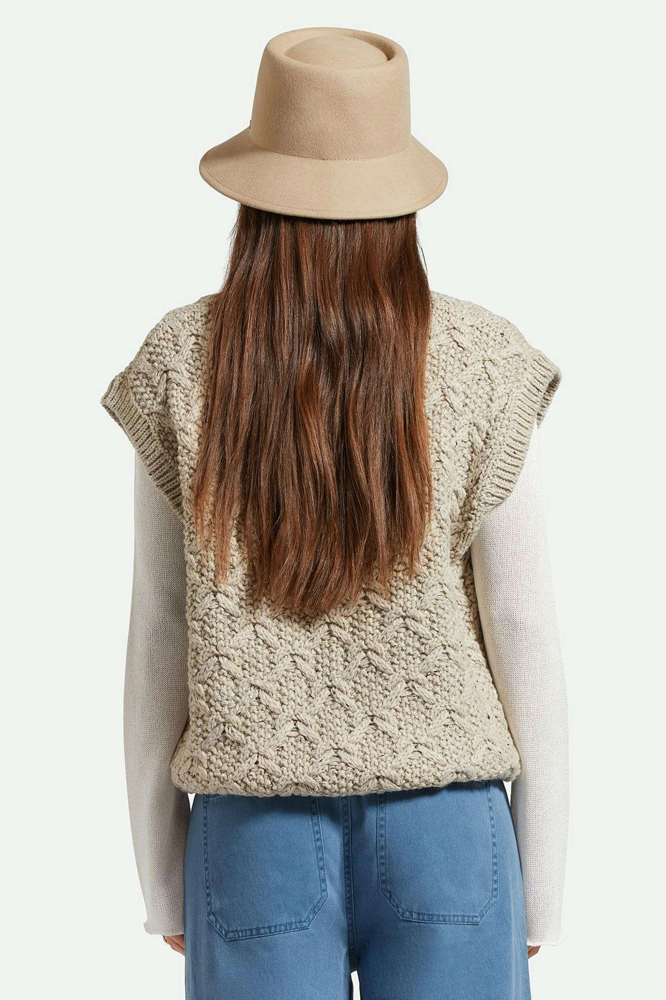 
       Back Fit Image | Elle Felt Bucket Hat - Sand
     