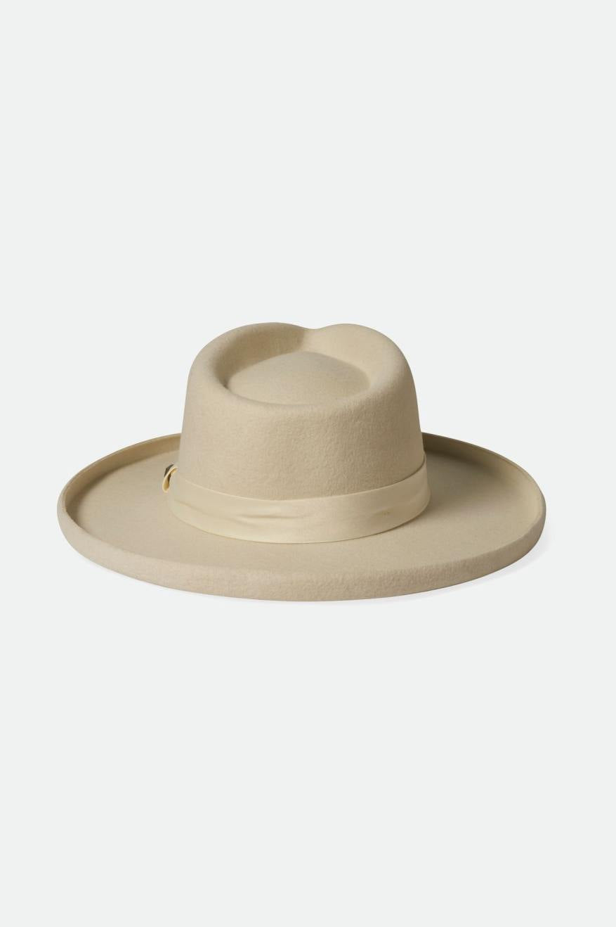 
       Brixton Victoria Felt Fedora - Off White/Off White Satin
     