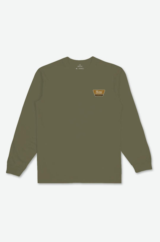 
       Brixton Linwood L/S Tee  - Olive Surplus/Golden Brown/Beige
     