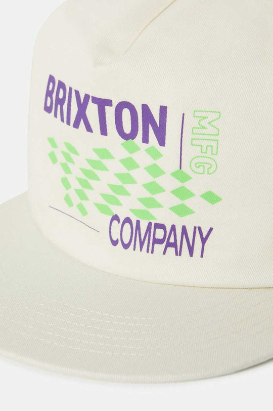 
       Brixton Neon Finish Line HP Snapback - White/Green/Purple
     