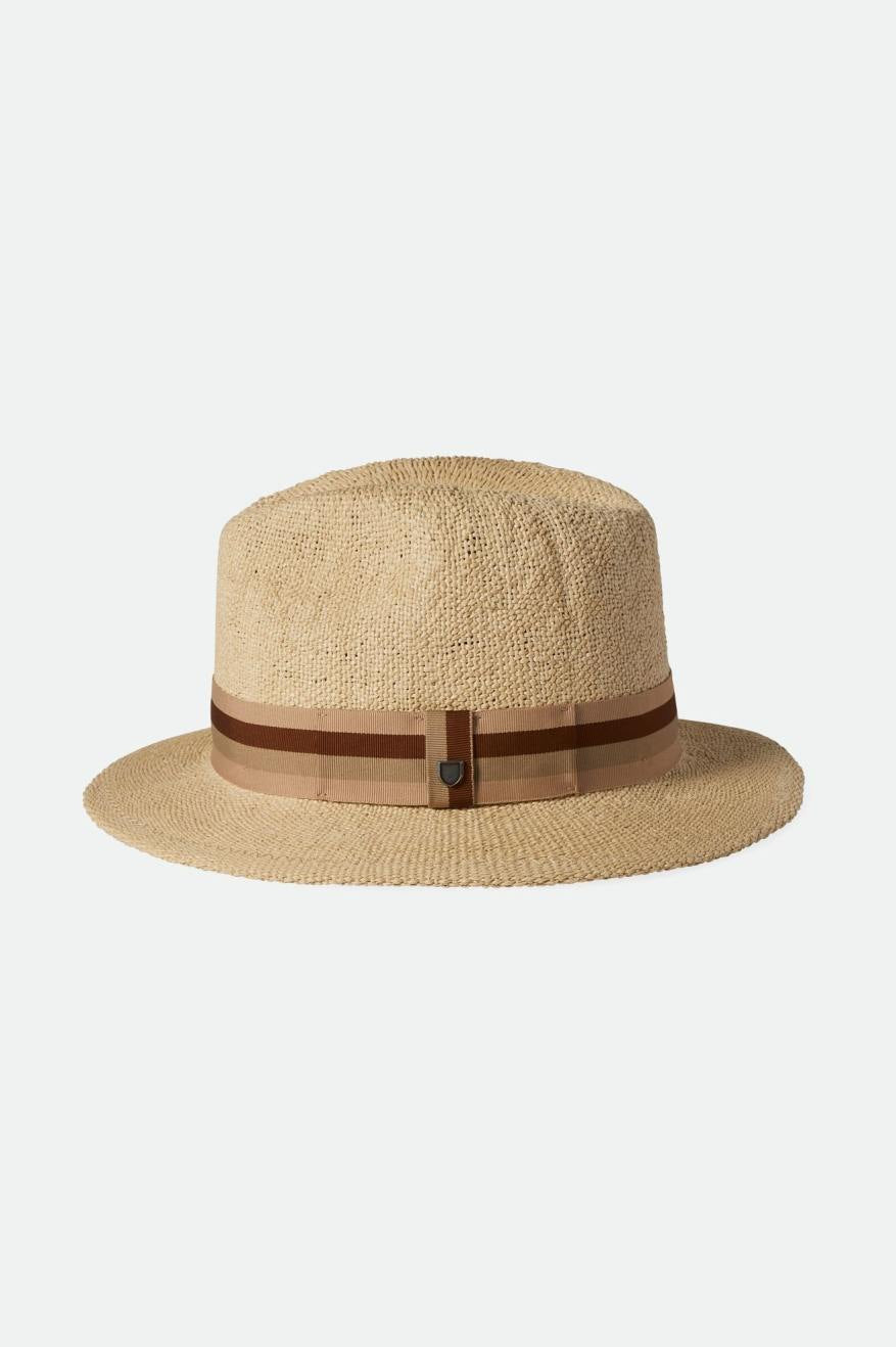 
       Brixton Roma Straw Fedora - Natural
     