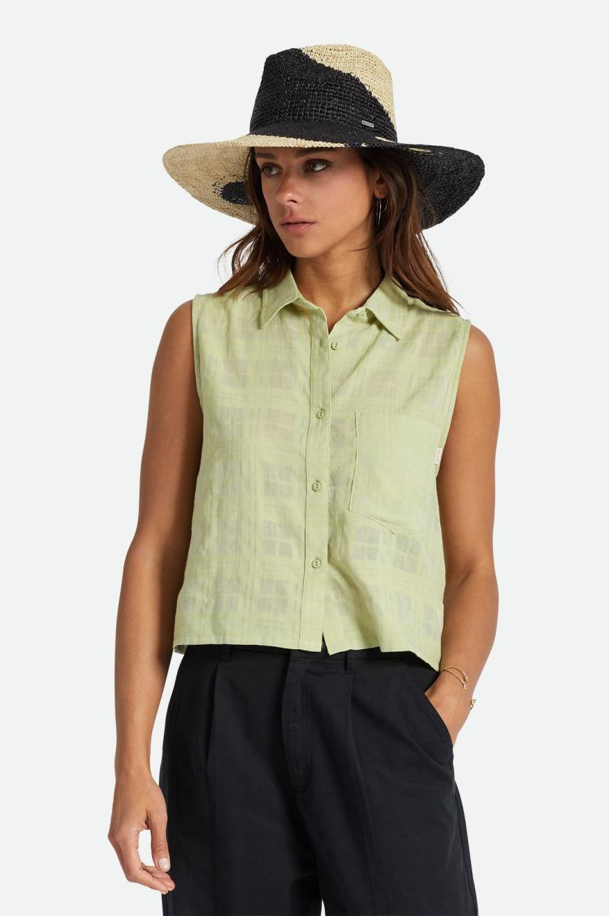 
       Brixton Leon Boxy Sleeveless Shirt - Pear
     