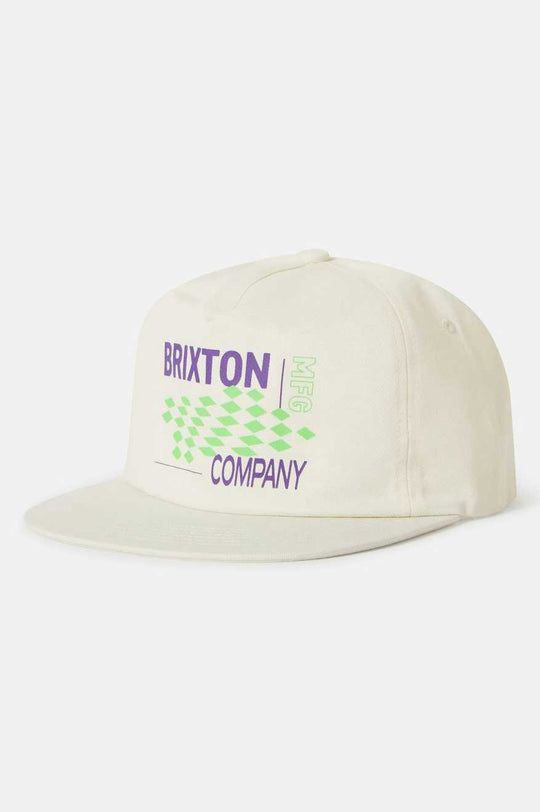 
       Brixton Neon Finish Line HP Snapback - White/Green/Purple
     