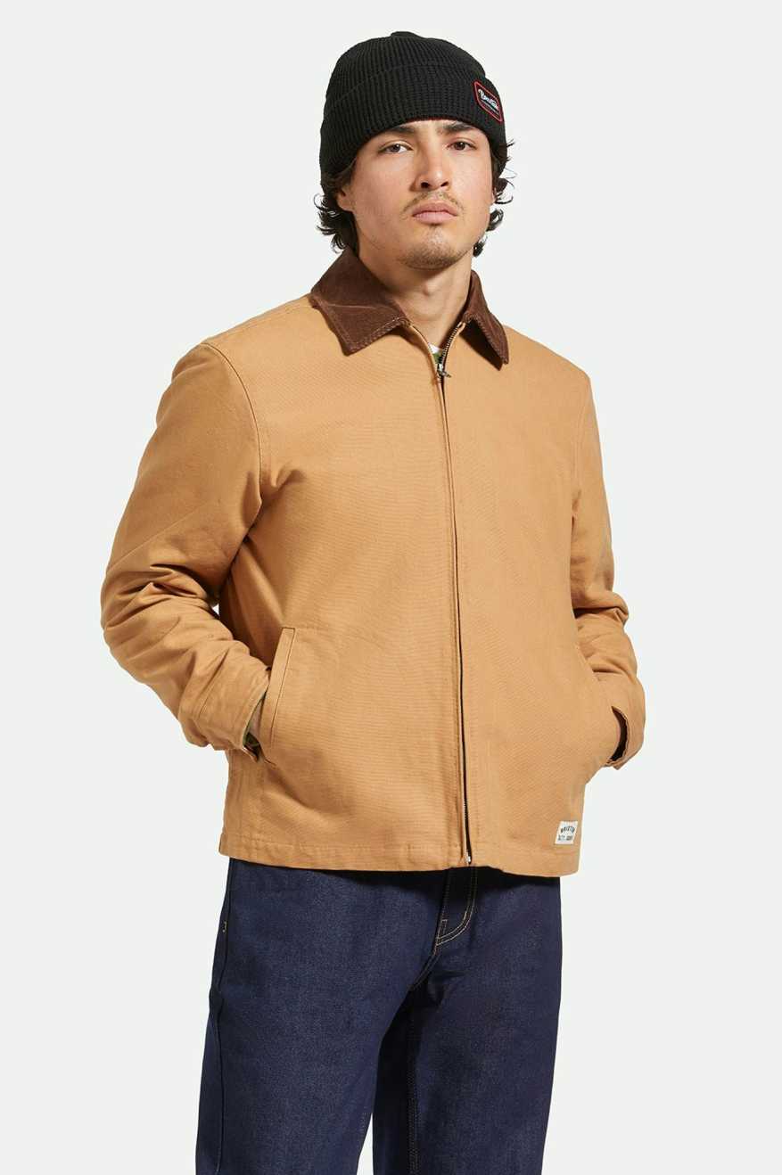 
       Men&#39;s Side Fit | Mechanic Garage Jacket - Tobacco Brown
     