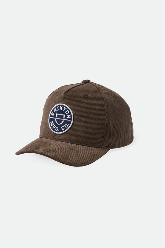 
       Brixton Crest MP Snapback - Dark Earth Cord
     