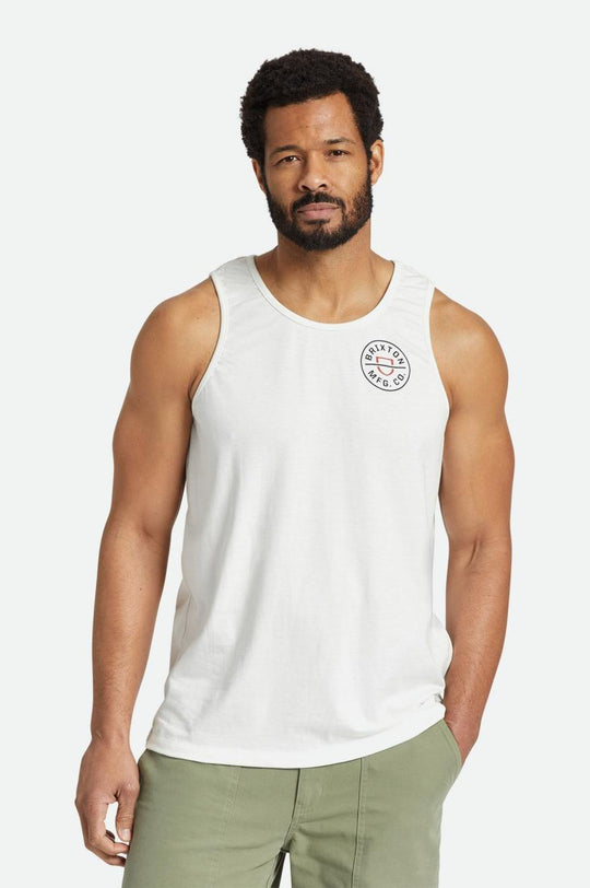 
       Brixton Crest Tank Top - Off White/Burnt Red
     