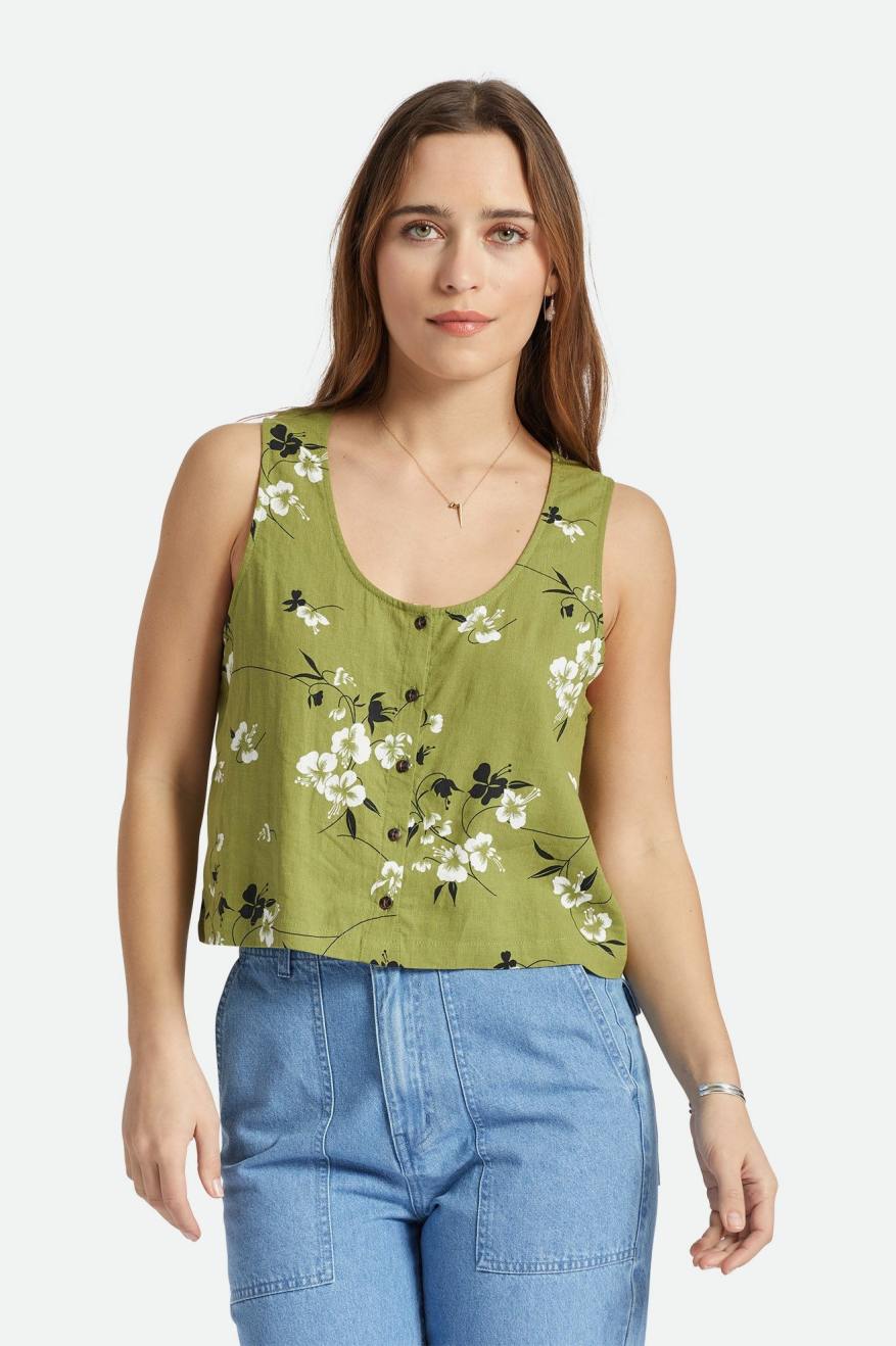 
       Brixton Lanai Linen Tank - Moss
     