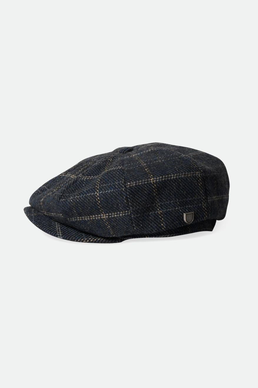 
       Brixton Brood Baggy Newsboy Cap - Navy/Black/Off White
     