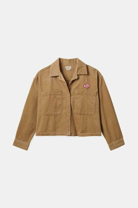 
       Brixton Women&#39;s Utopia L/S Overshirt - Sand Cord | Main
     