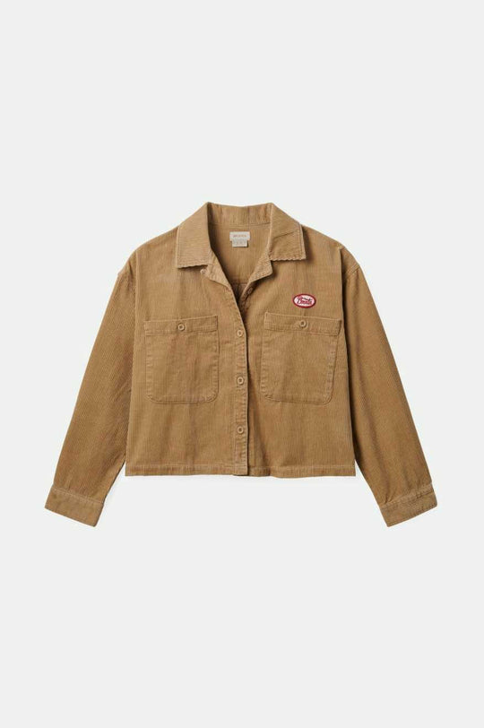 
       Brixton Women&#39;s Utopia L/S Overshirt - Sand Cord | Main
     