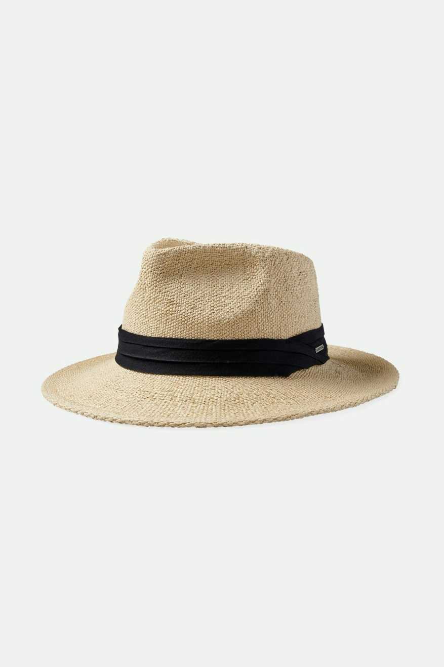 
       Brixton Sol Straw Fedora - Natural/Black
     