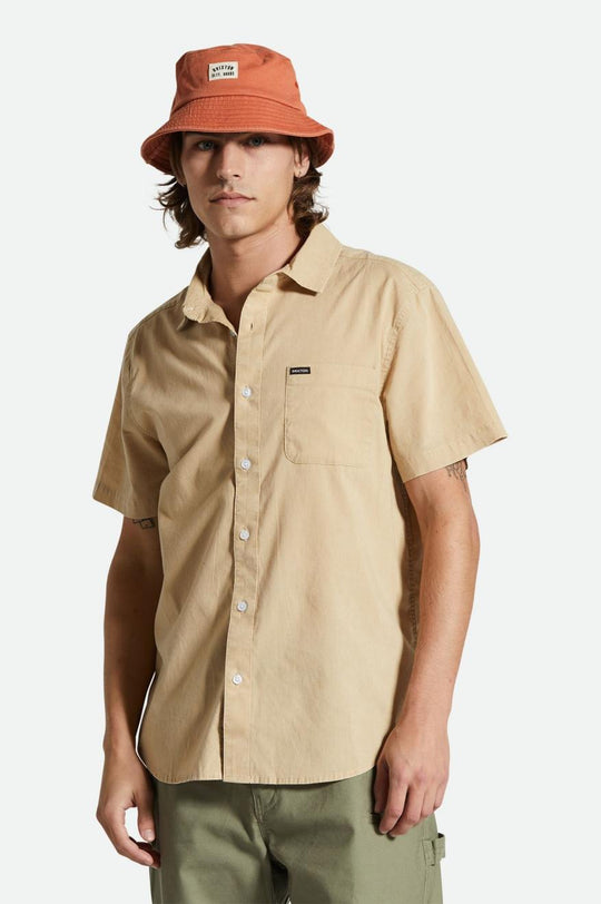 
       Brixton Charter Sol Wash S/S Woven Shirt - Oat Milk Sol Wash
     