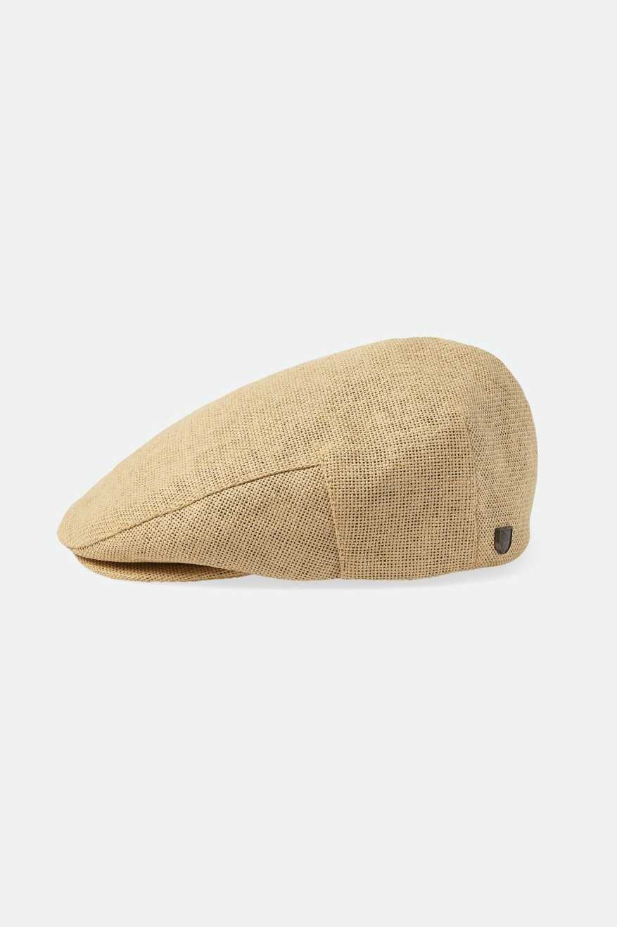 
       Brixton Hooligan Light Weight Flat Cap - Natural Straw
     