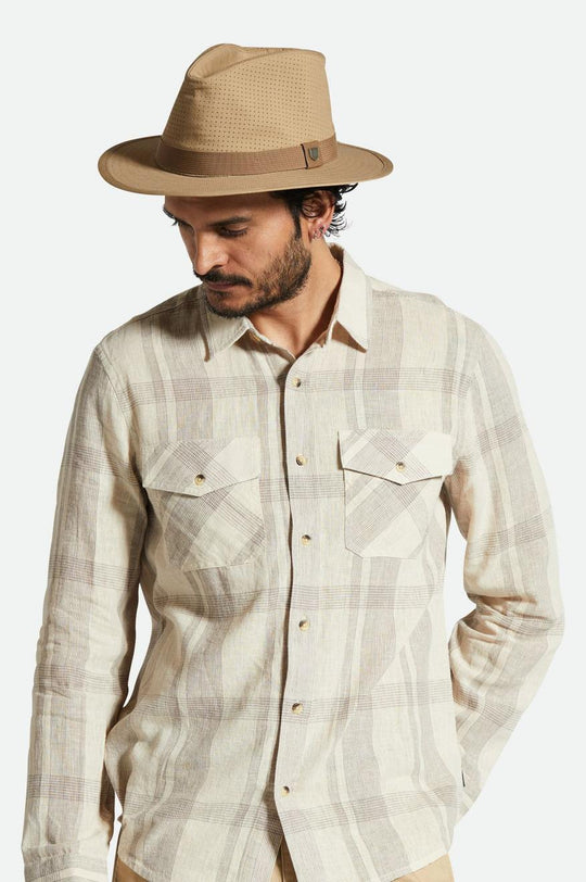 
       Brixton Messer Coolmax Fedora - Khaki
     