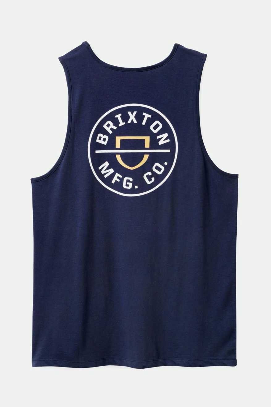 
       Brixton Crest Tank Top - Washed Navy/Off White
     