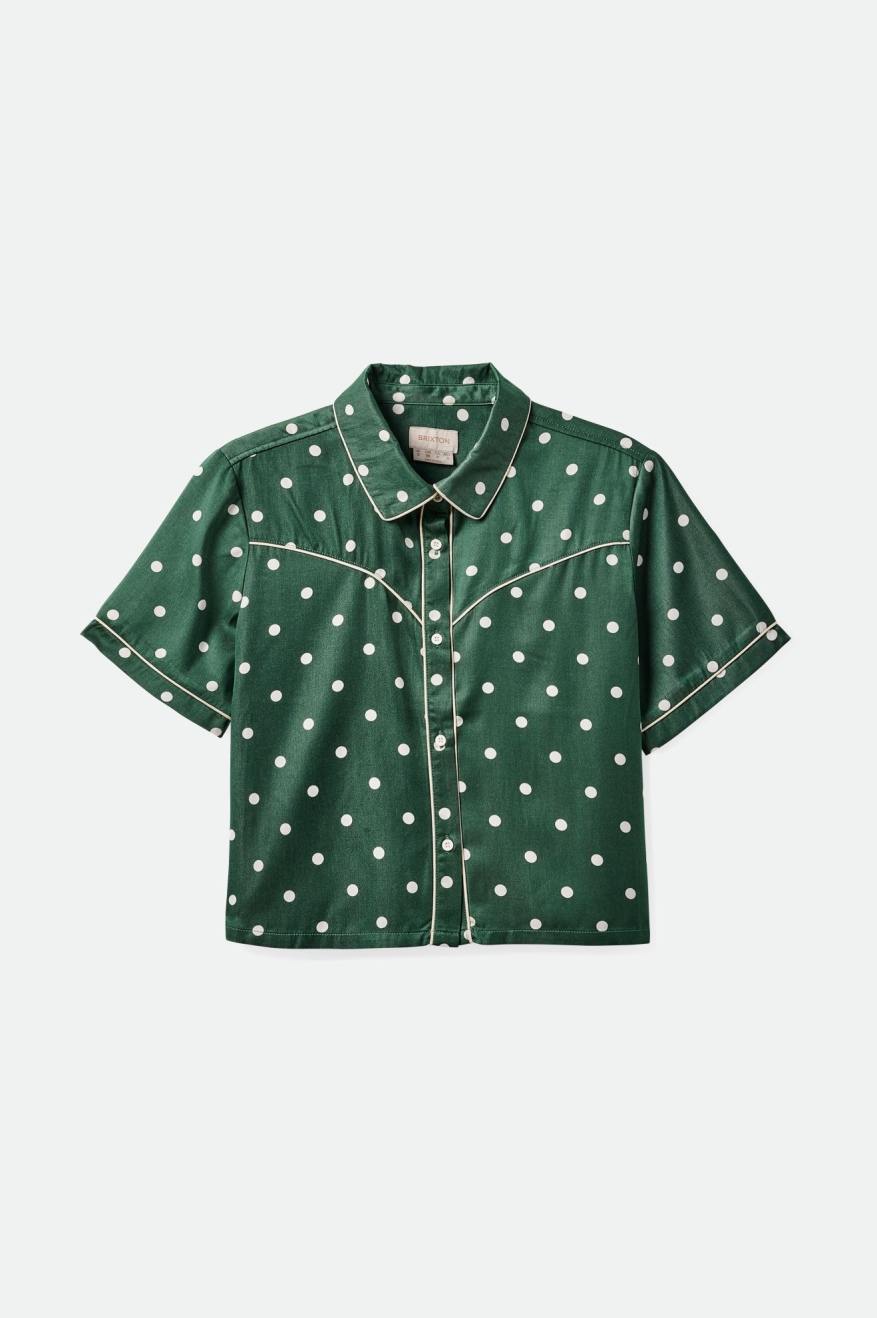 
       Brixton Hyde Satin S/S Woven Shirt - Pine Needle
     