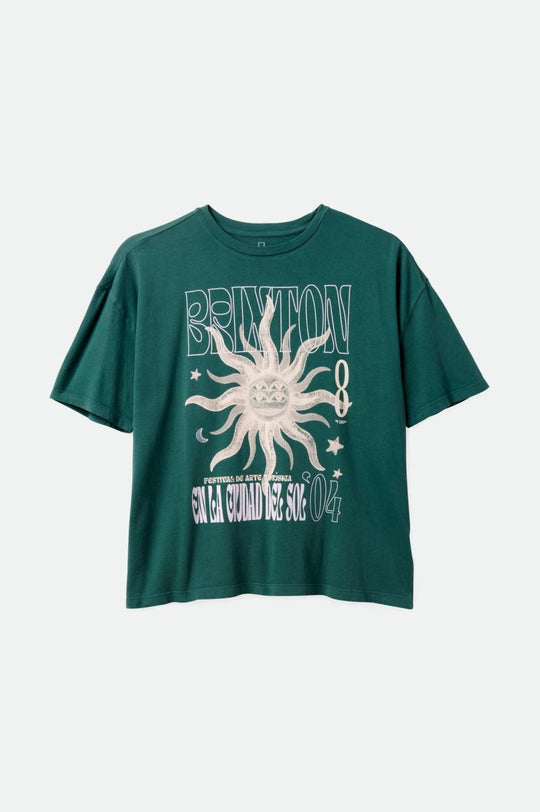 
       Brixton El Festival Oversized Boyfriend Tee - Trekking Green
     