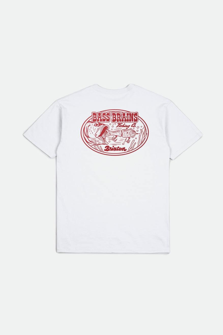 
       Brixton Bass Brains Swim S/S Standard Tee - White
     