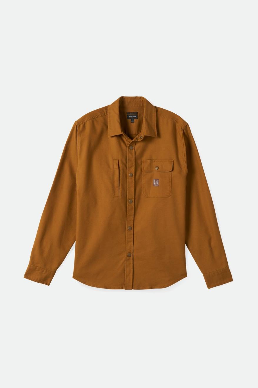 
       Brixton Builders Stretch L/S Overshirt - Golden Brown
     