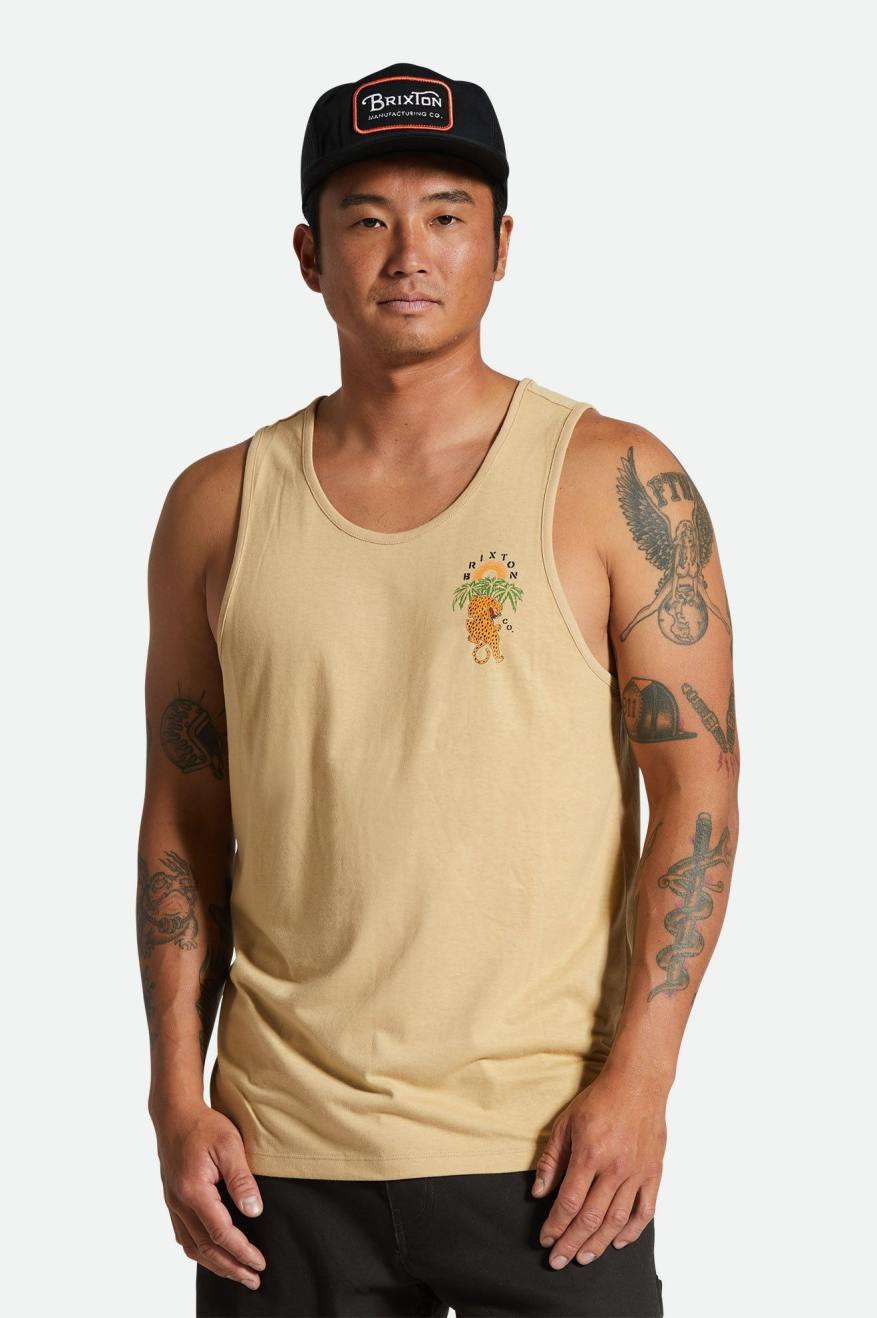 
       Brixton Palm Jaguar Tank Top - Oat Milk
     